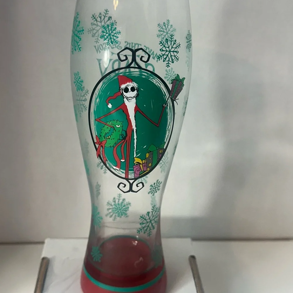 Disney Nightmare Before Christmas Santa‎ Jack Glass Goblet 26oz